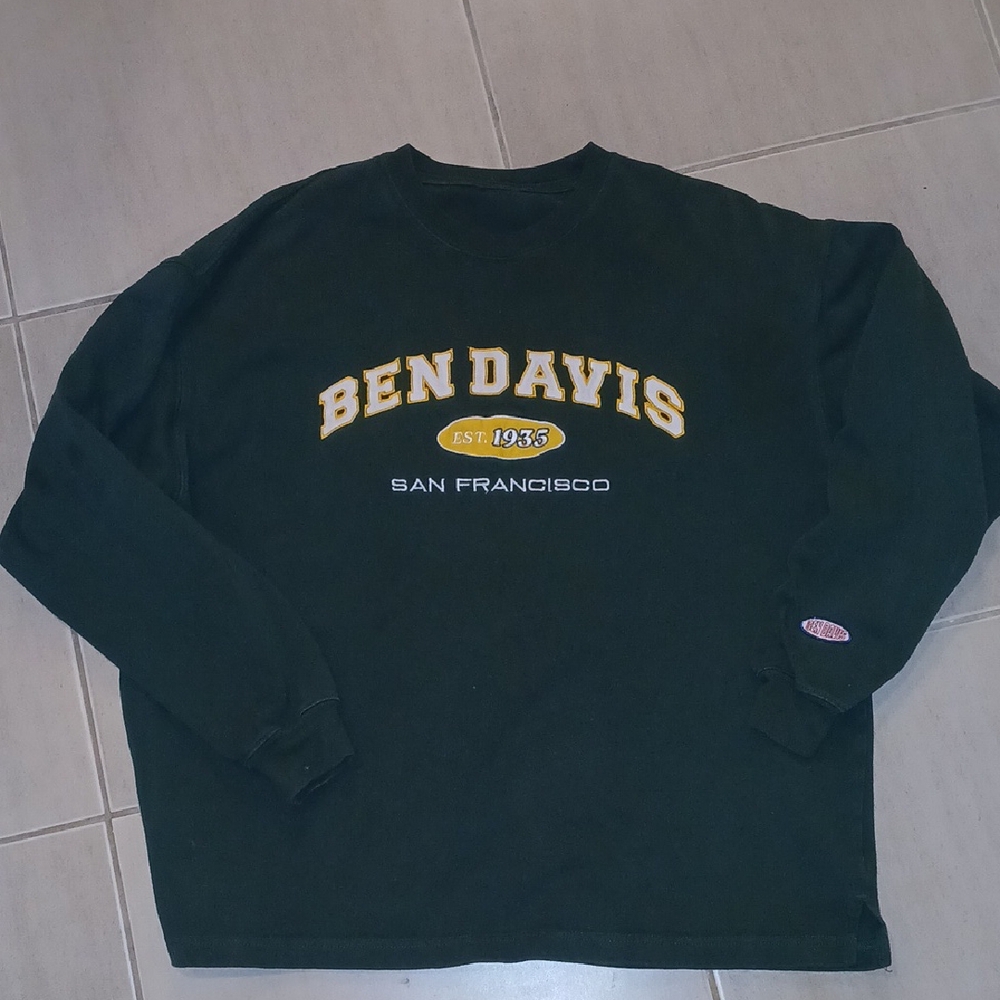 Ben Davis Dark Sweatshirt with Yellow Logo